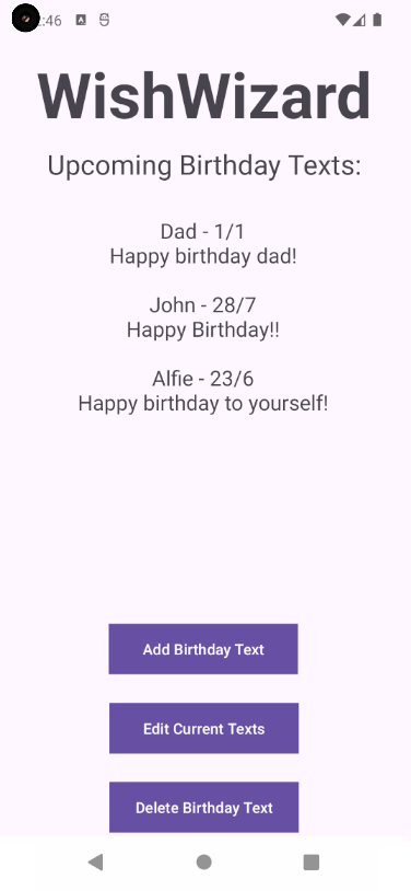 Home page of WishWizard